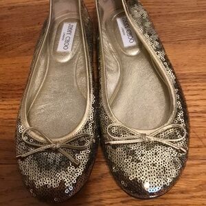 Jimmy Choo Sparkly Flats 38.5 Brand New